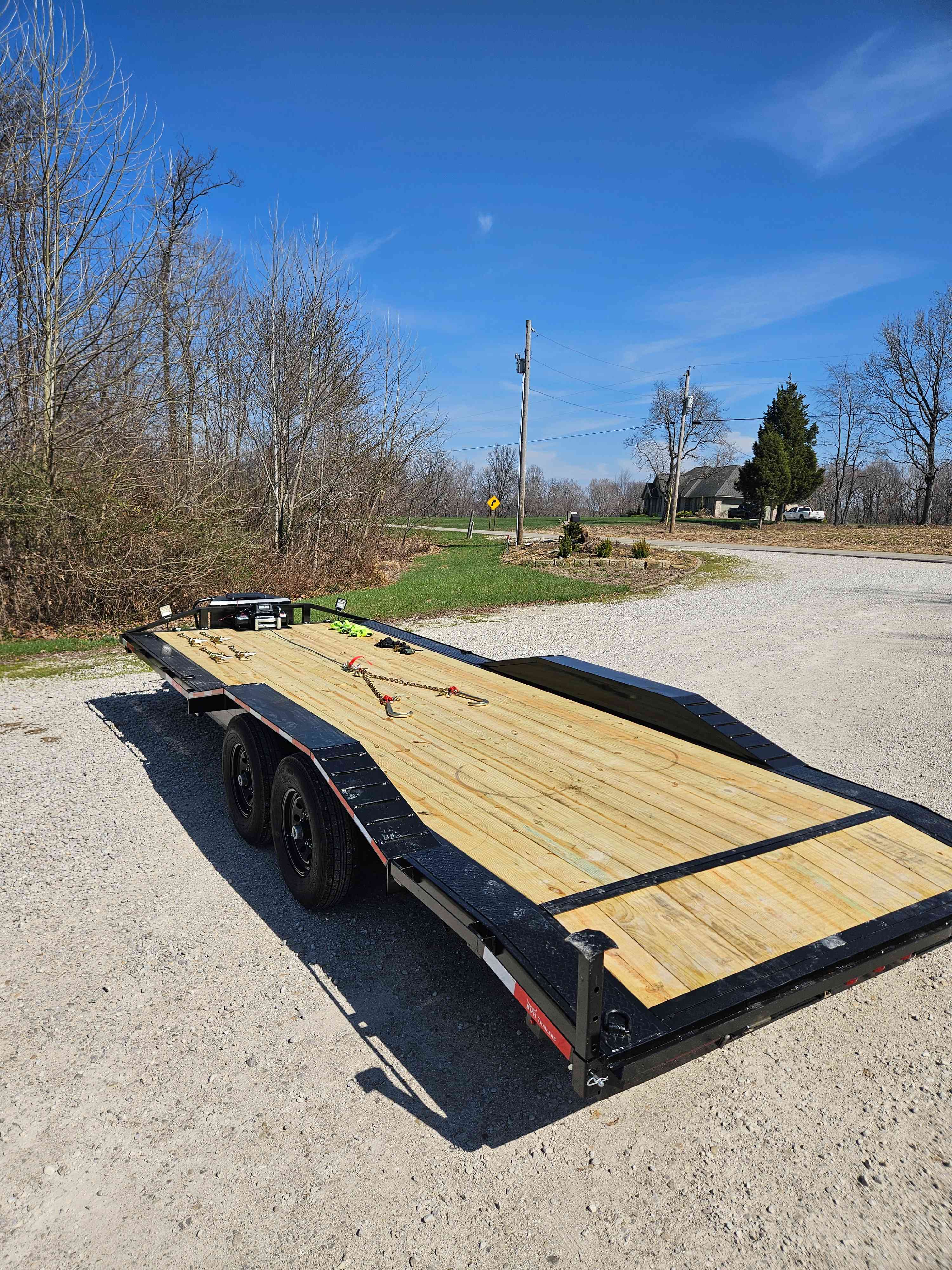 14k 22 Foot Drive Over Fender Car Hauler thumbnail 14